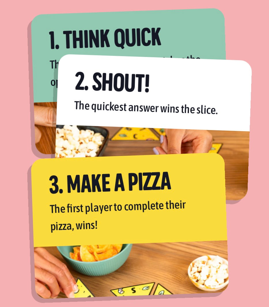 P for Pizza. Card Game