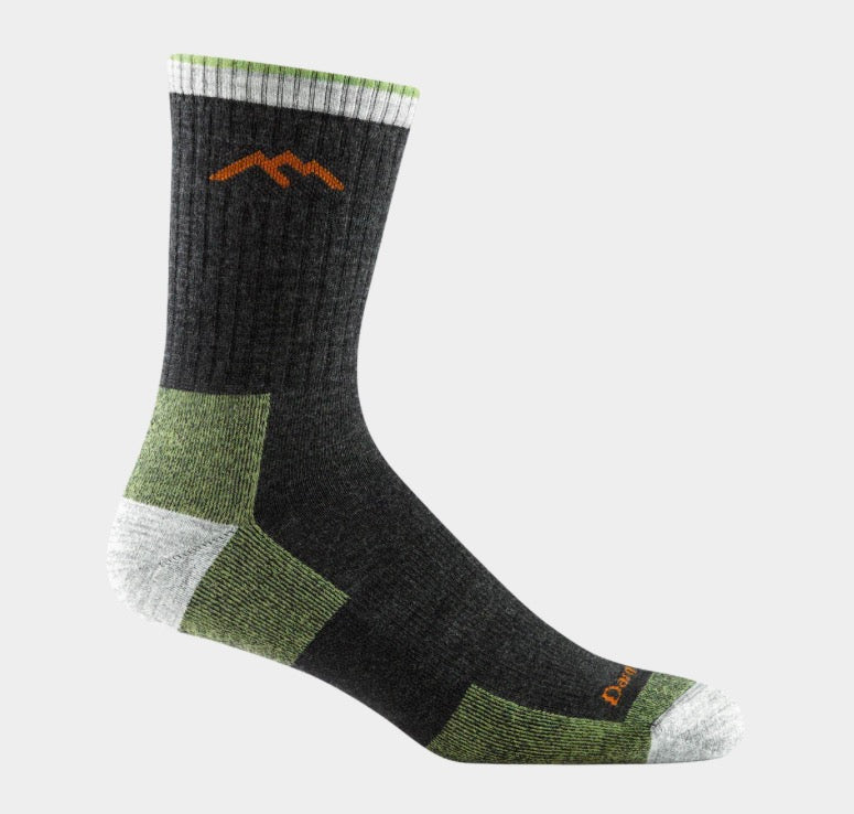 Men's Hiker Micro Crew Lime Hiking Socks