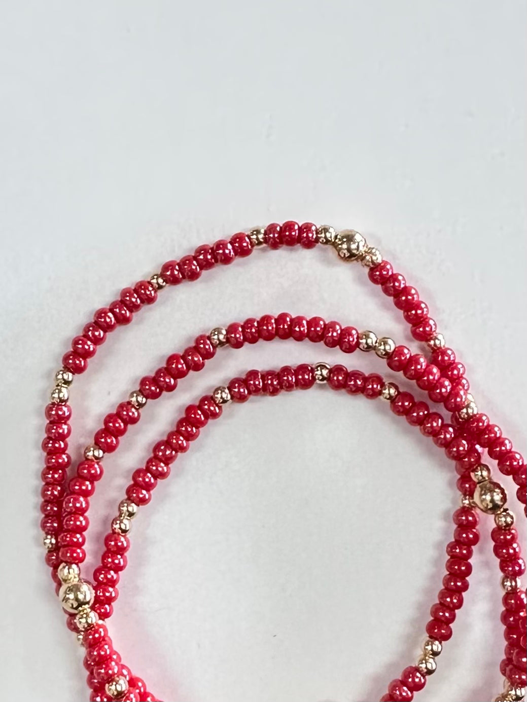 Red Coral Glass Bracelets