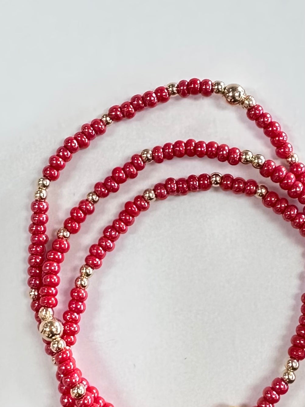 Red Coral Glass Bracelets