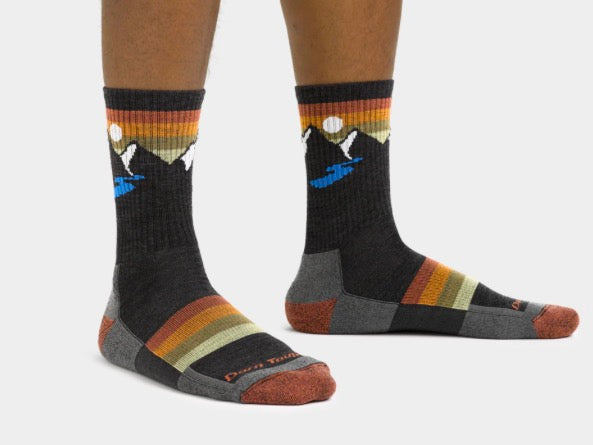 Sunset Ridge Micro Crew Charcoal Hiking Socks