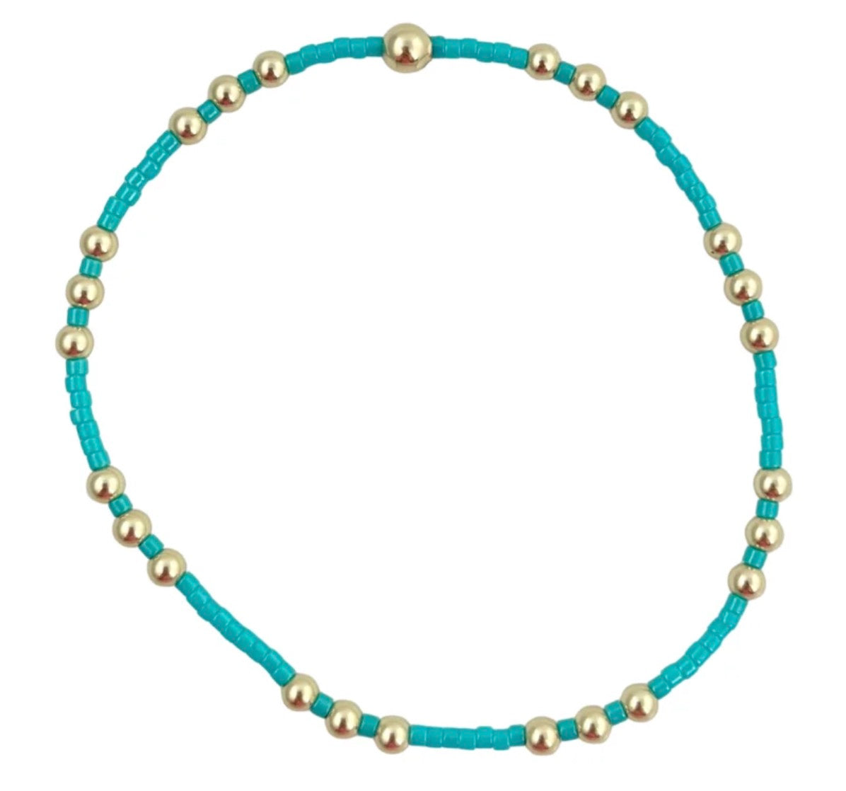 Turquoise Miyuki Beaded Bracelet