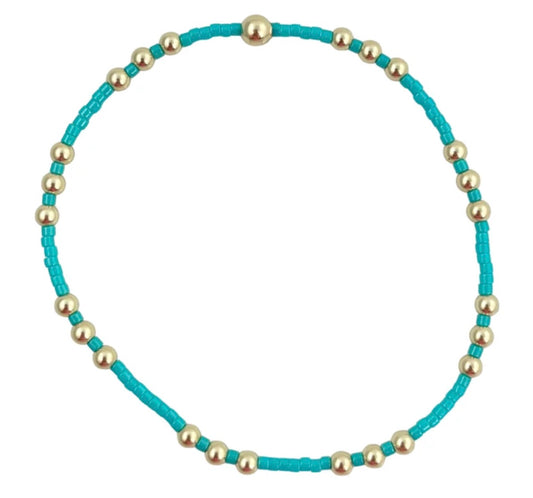Turquoise Miyuki Beaded Bracelet