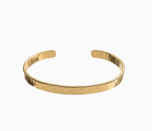 Gold Hammered Bangle