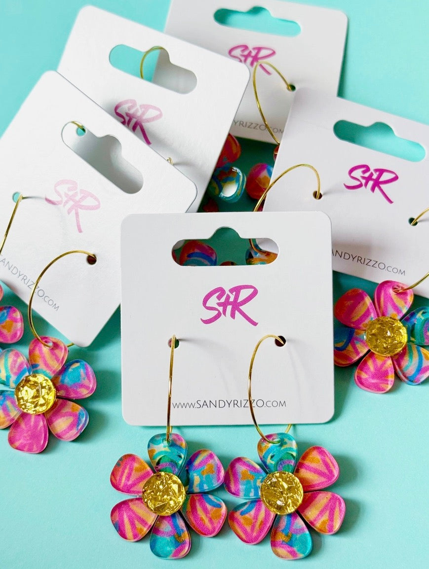 Groovy Bloom Hoops