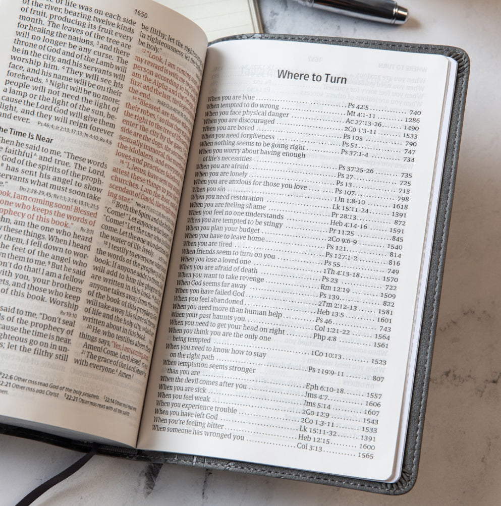 CSB Charcoal LeatherTouch Bible