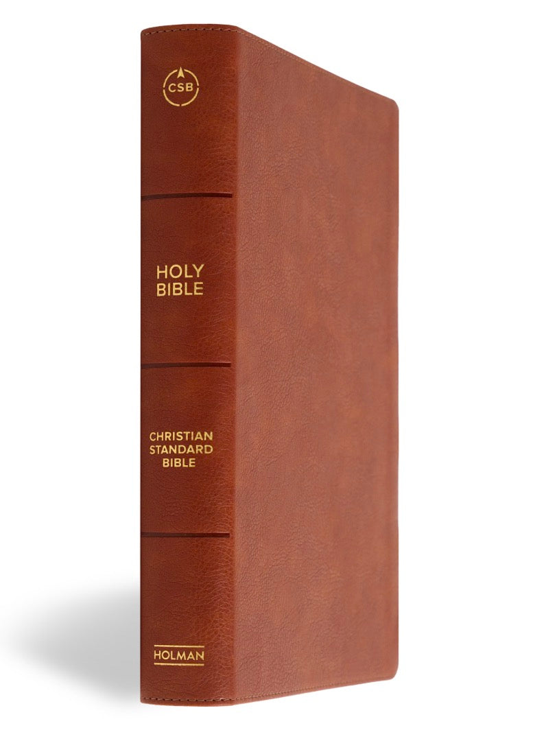 CSB Giant Print Single-Column Bible | Burnt Sienna LeatherTouch