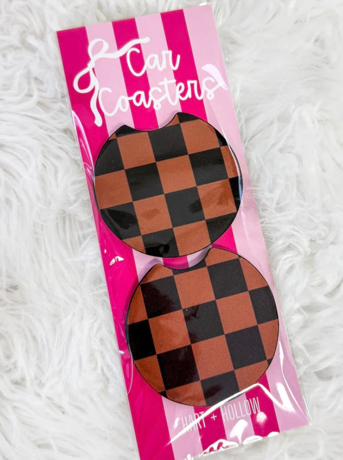Checkered Car Coaster