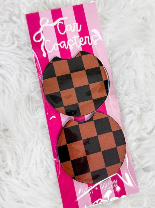 Checkered Car Coaster