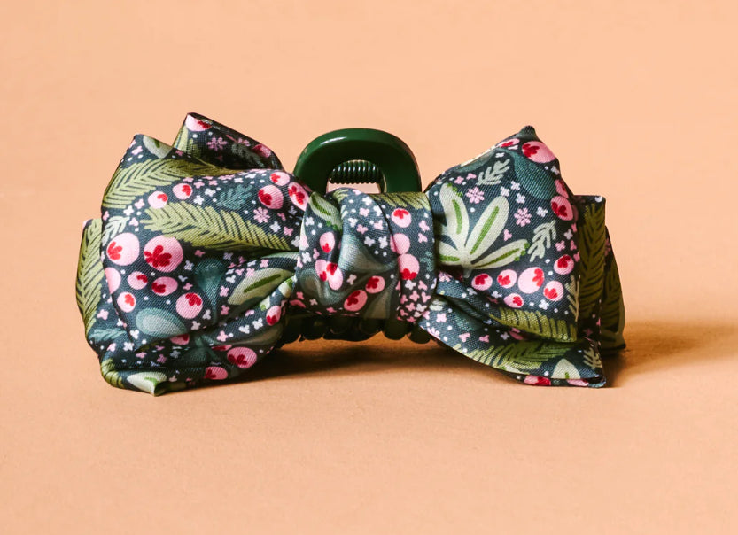 Mini Satin Bow Claw Clip