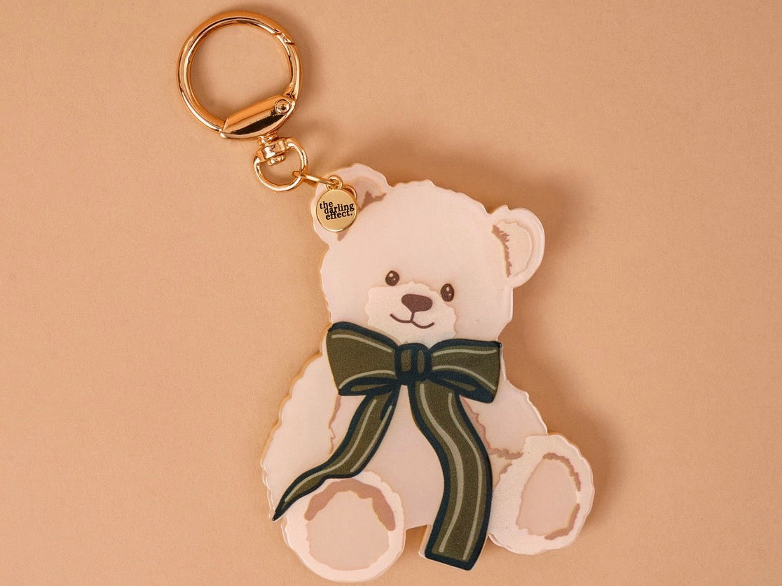 Teddy Bear Mirror Bag Charm