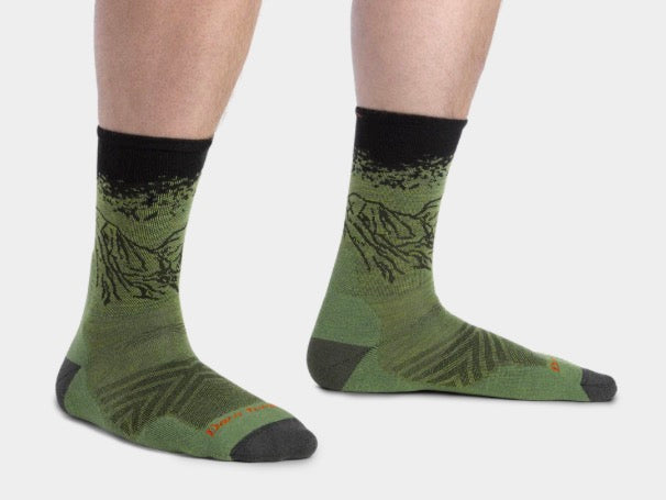 Vert Micro Crew Lichen Running Socks