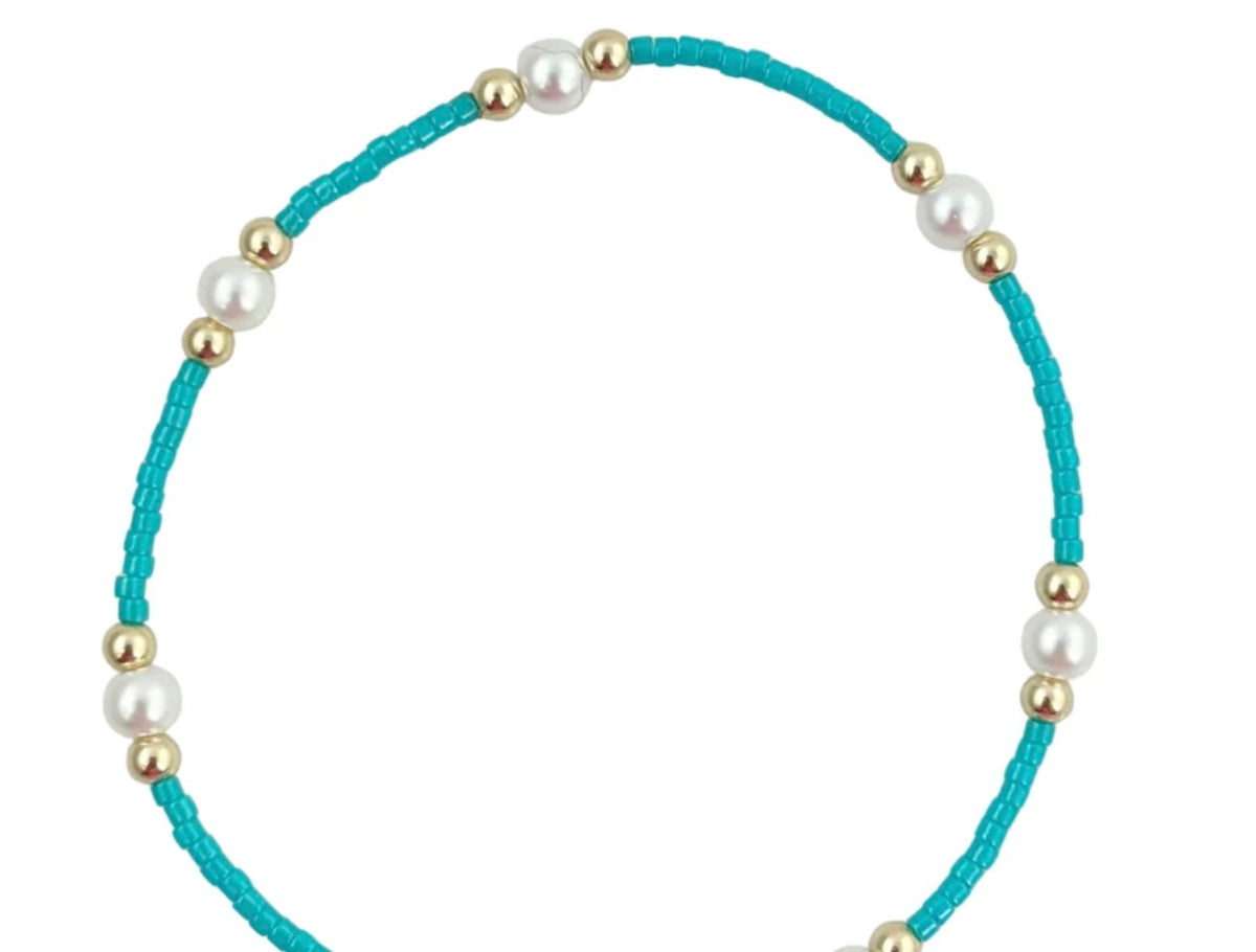 Turquoise Miyuki Beaded Bracelet