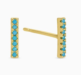 Light Blue Pavé Earrings