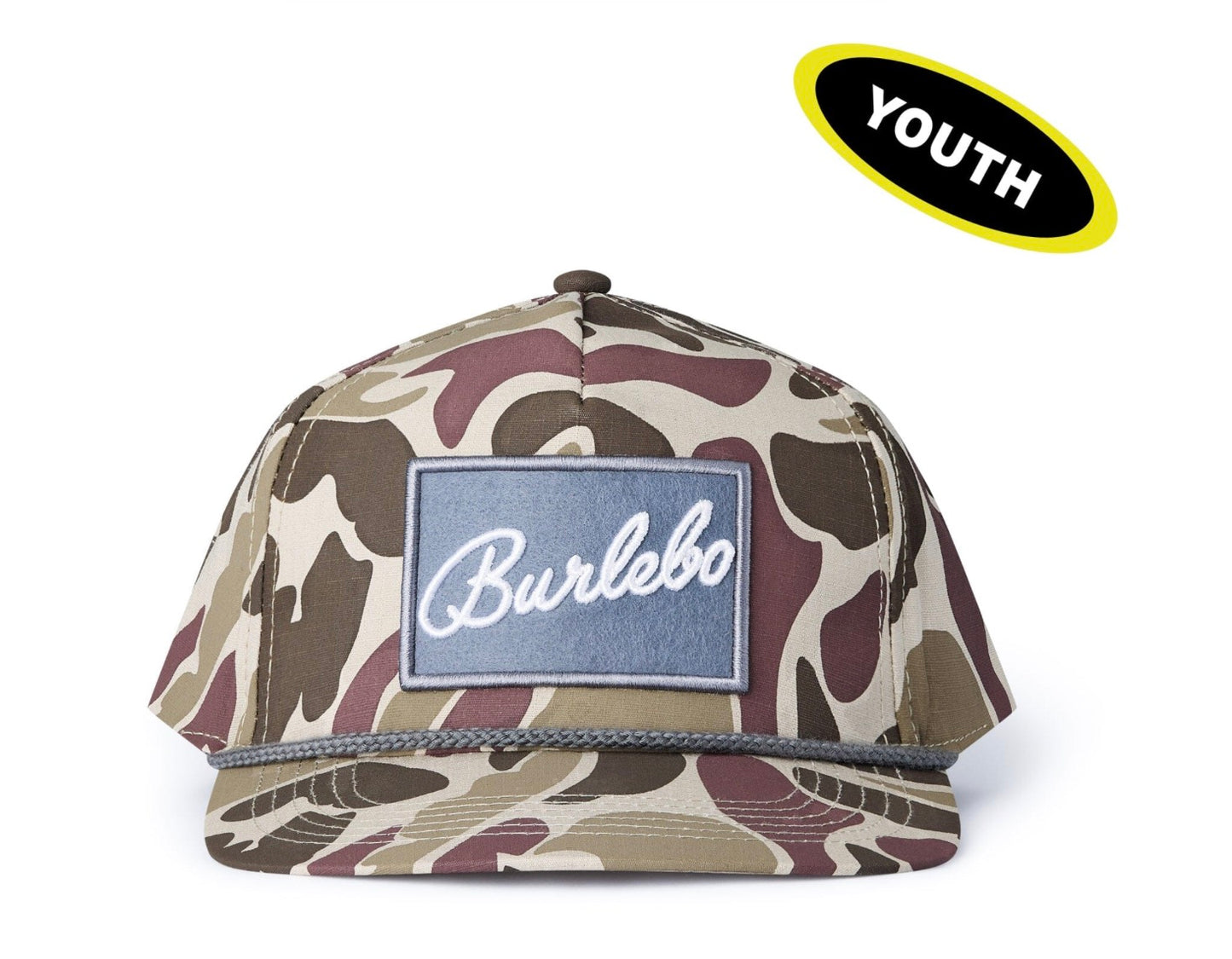 Grey Patch Burlebo Camo Youth Cap