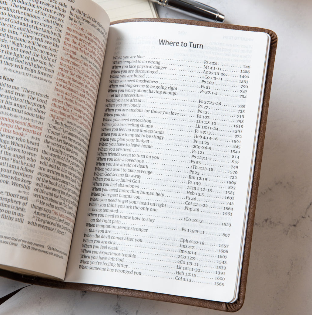 CSB Brown LeatherTouch Cross Bible