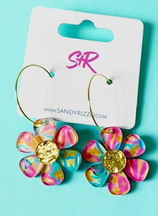 Groovy Bloom Hoops