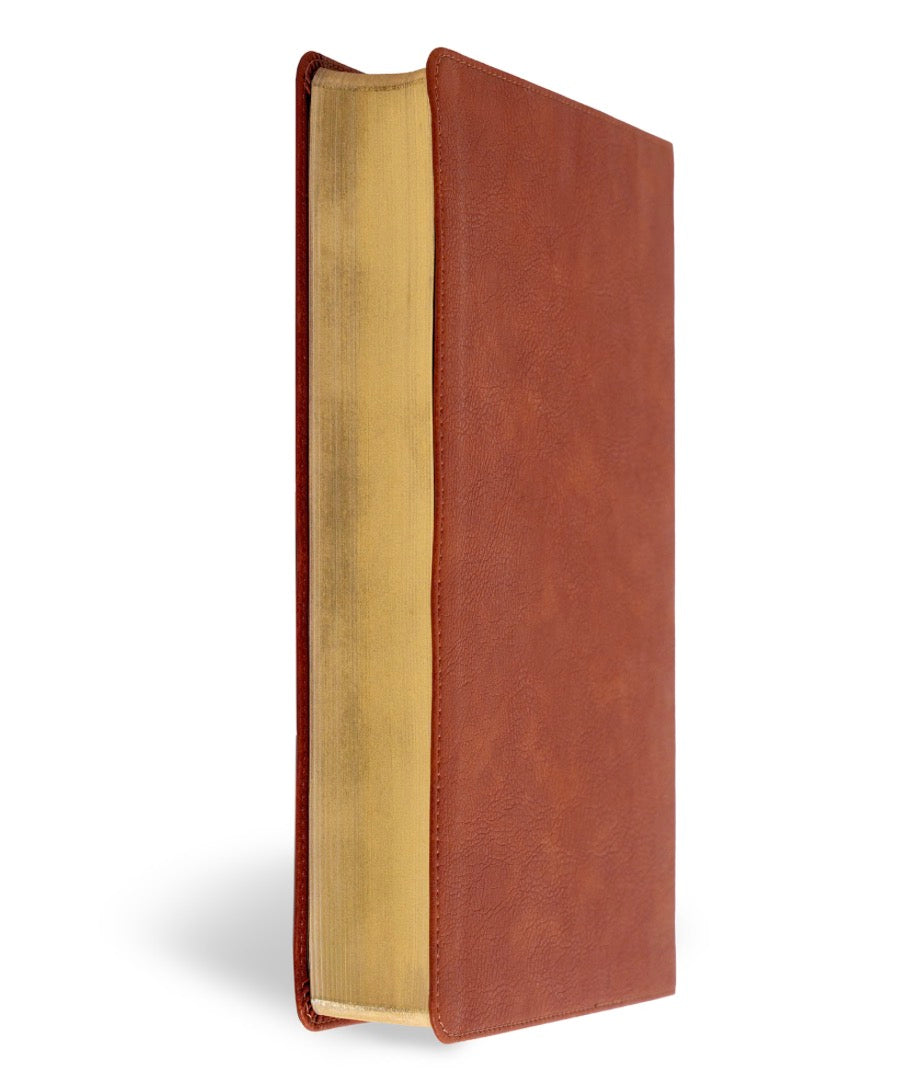 CSB Giant Print Single-Column Bible | Burnt Sienna LeatherTouch