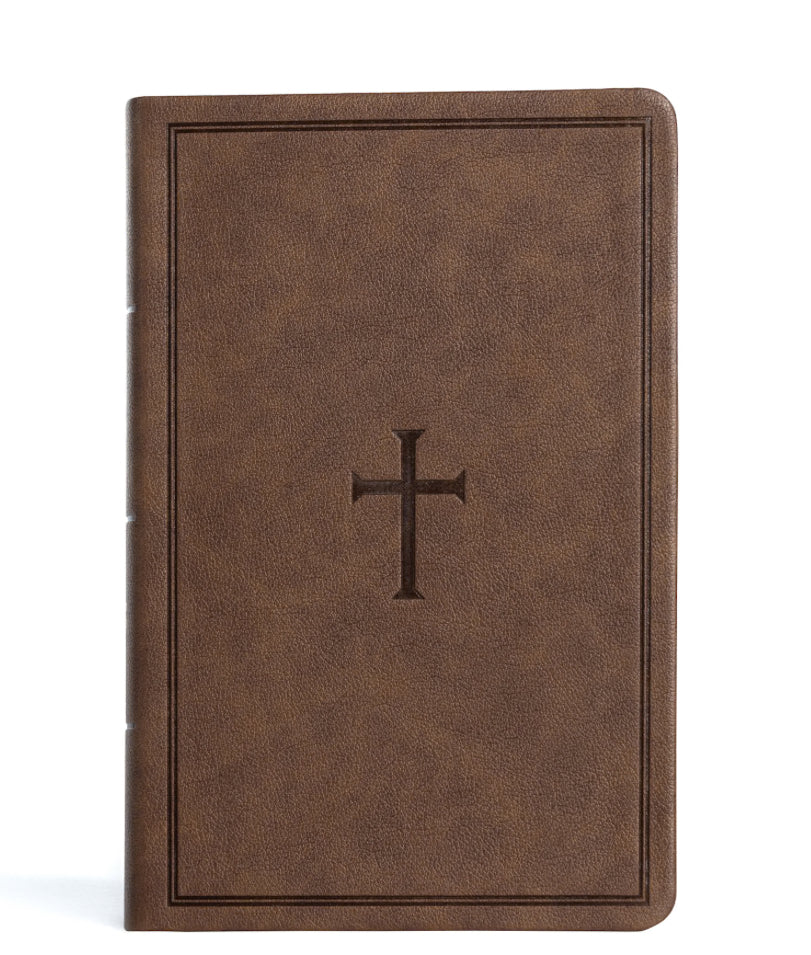 CSB Brown LeatherTouch Cross Bible