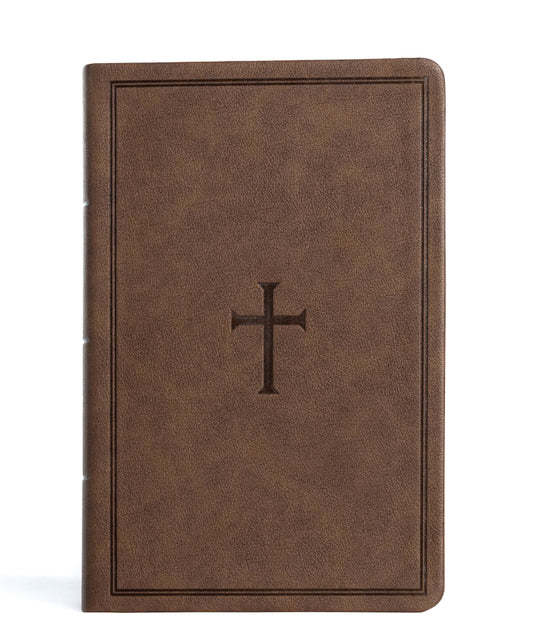 CSB Brown LeatherTouch Cross Bible