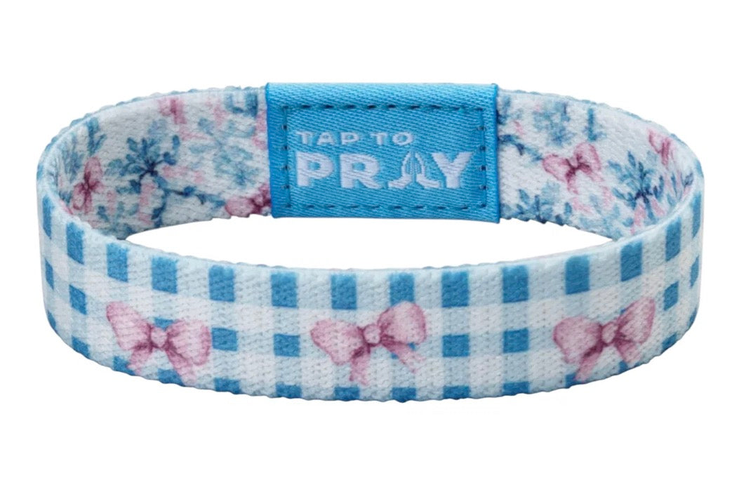 Tap To Pray Wristband: Blue Belle