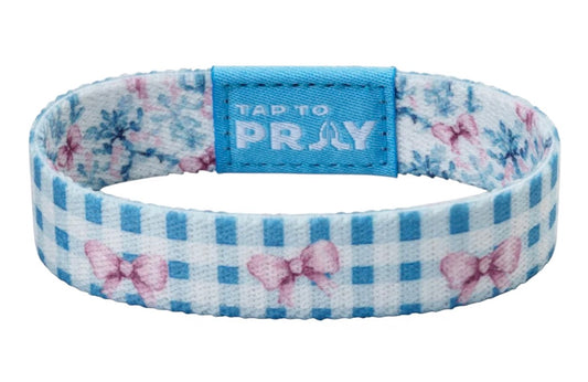 Tap To Pray Wristband: Blue Belle