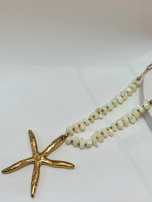 Golden Starfish Necklace
