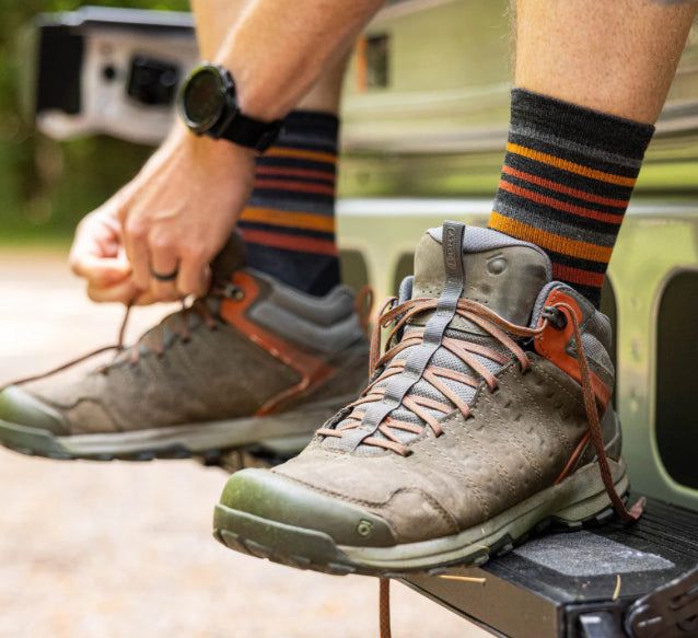 Men's Charcoal Fastpack Micro Crew Hiking Socks