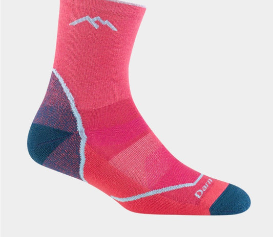 Kids Light Hiker Micro Crew Raspberry Socks
