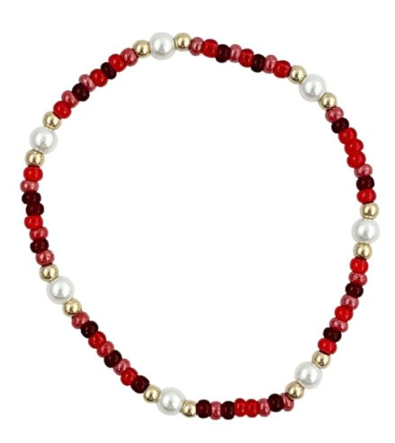 Coral Pearl Bracelet