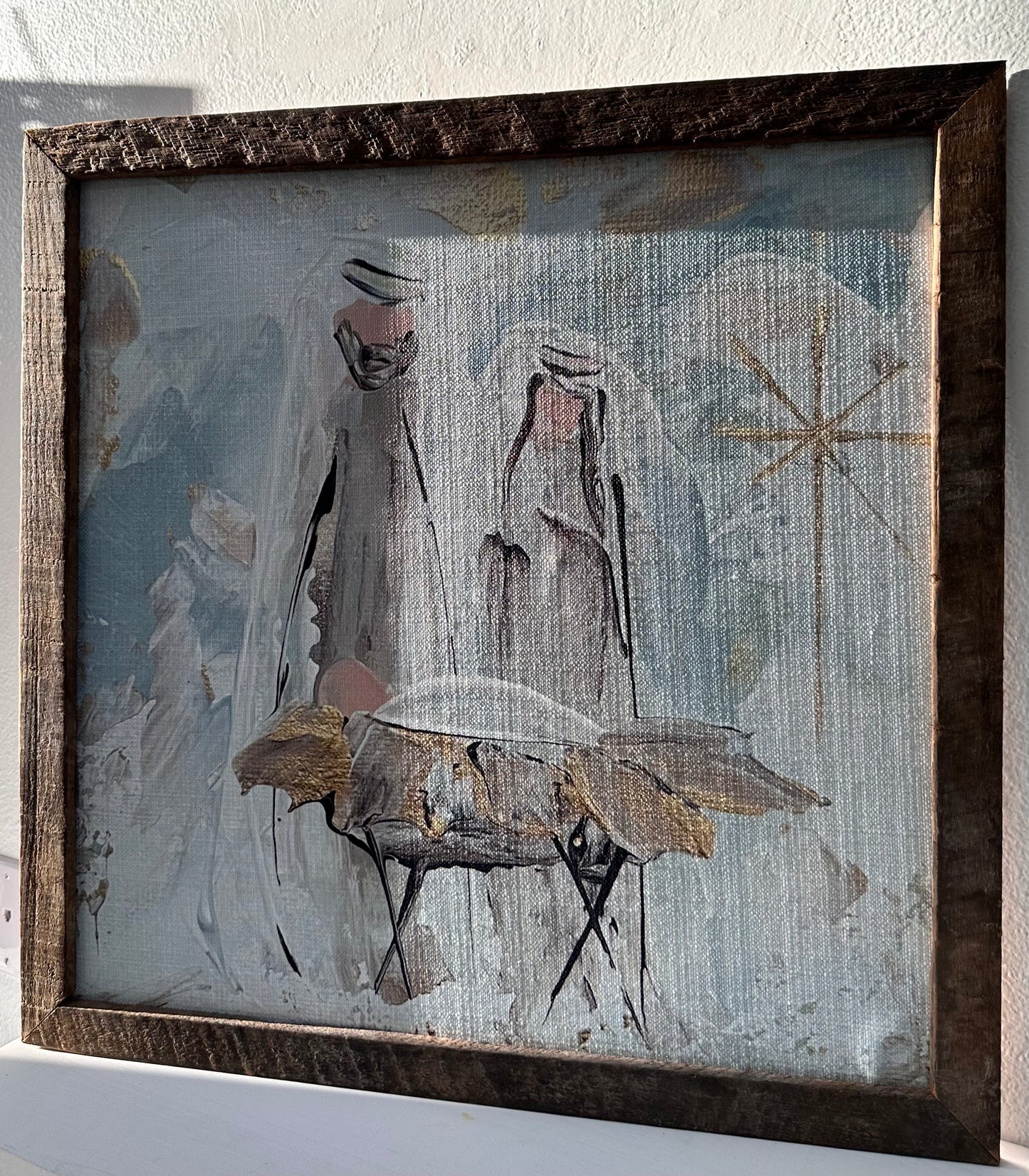 Nativity Scene Rustic Wall Art