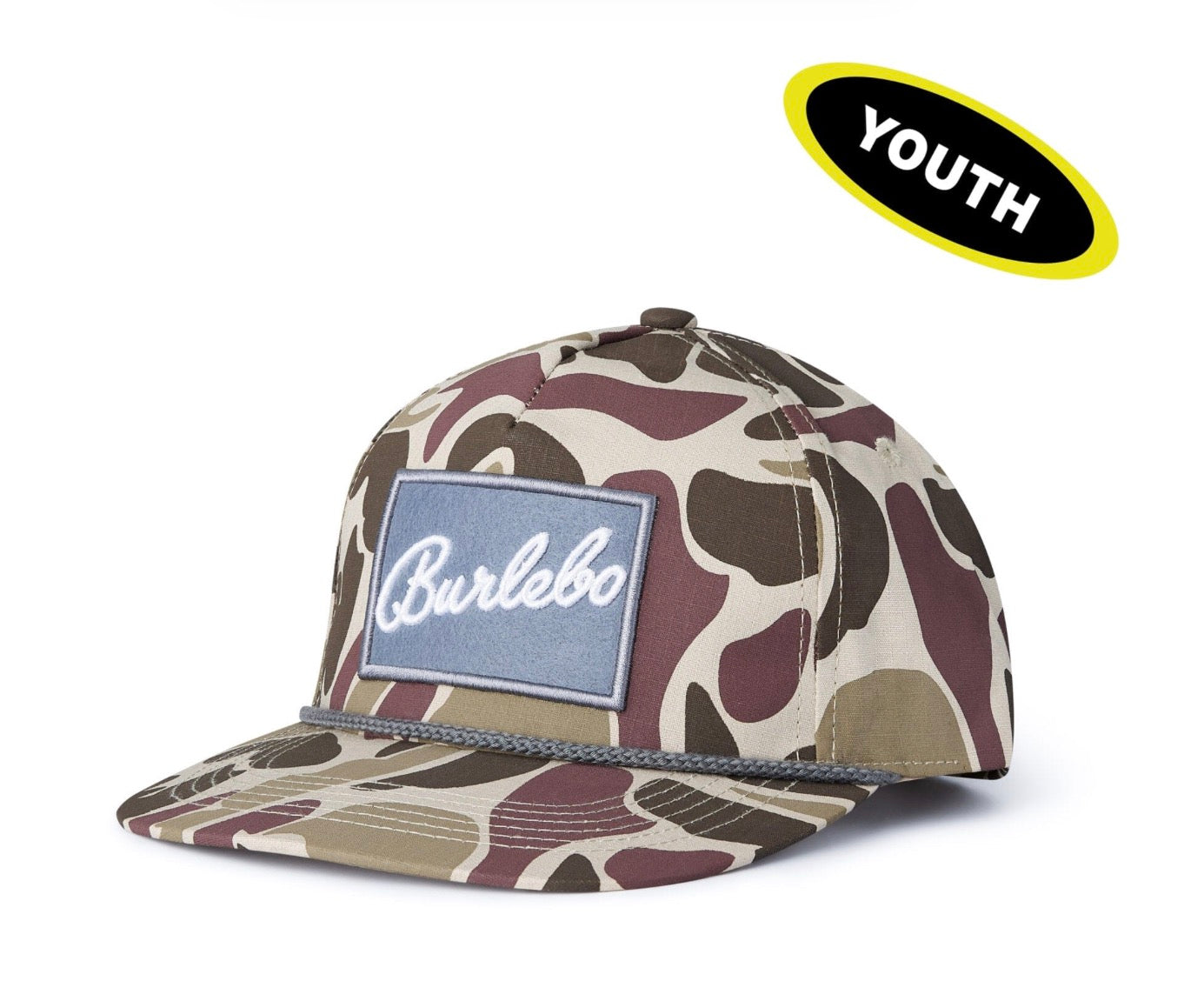 Grey Patch Burlebo Camo Youth Cap