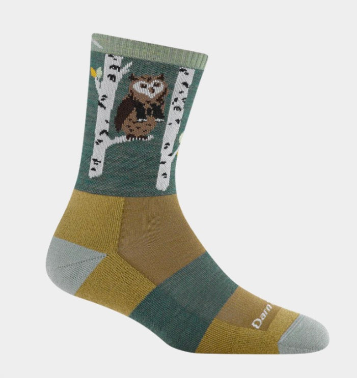 Women's Owl Green Hiking Socks