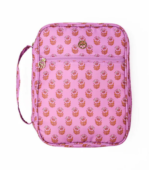 Bible Cover- Pink Floral Block
