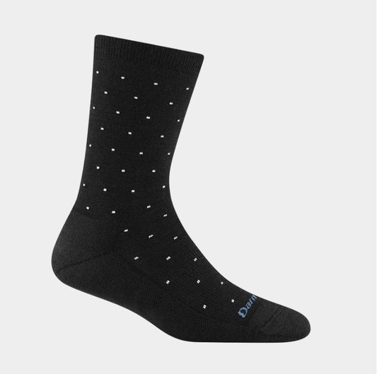 Women's Black Pin Drop Crew Socks