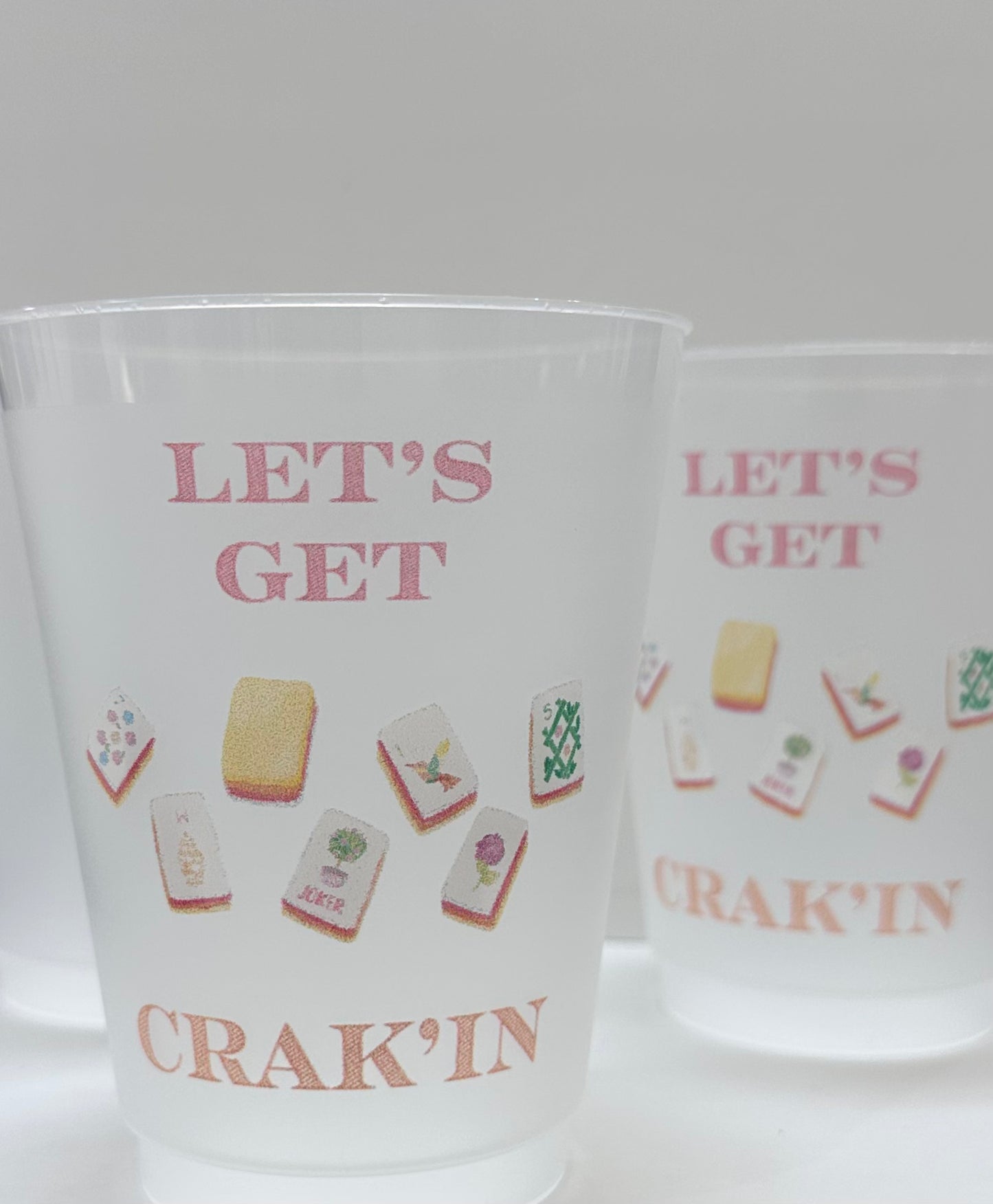 "Let's Play Mahjong" Party Cups