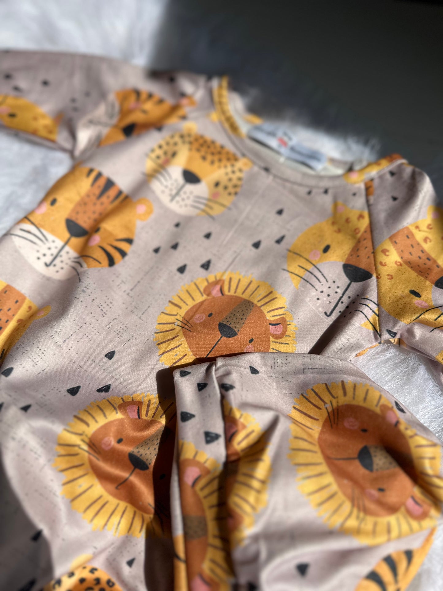 Infant Tiger Head Baby Gown