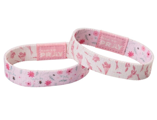 Tap To Pray Wristband: Pink Meadows