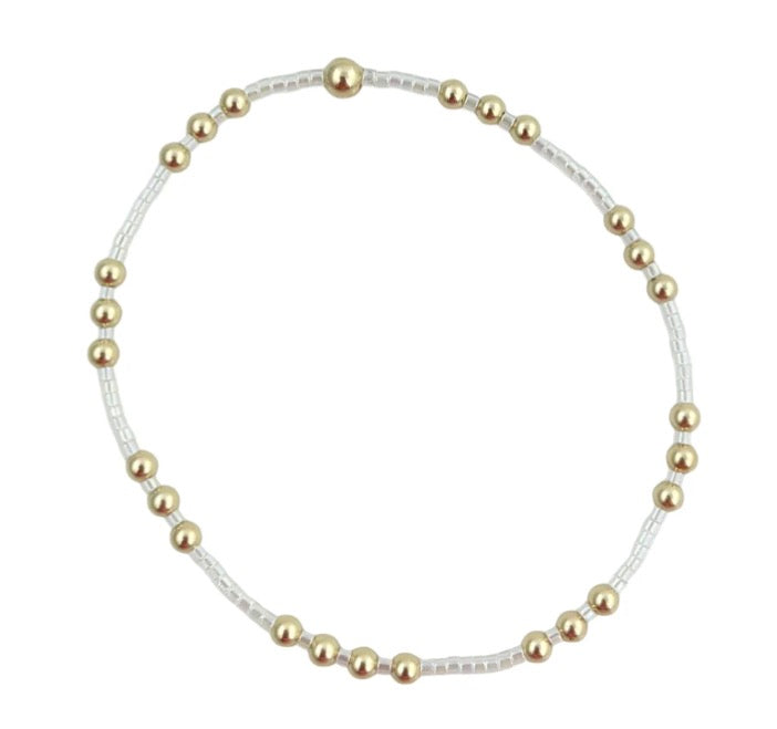 Bubbly White Miyuki Beaded Bracelet