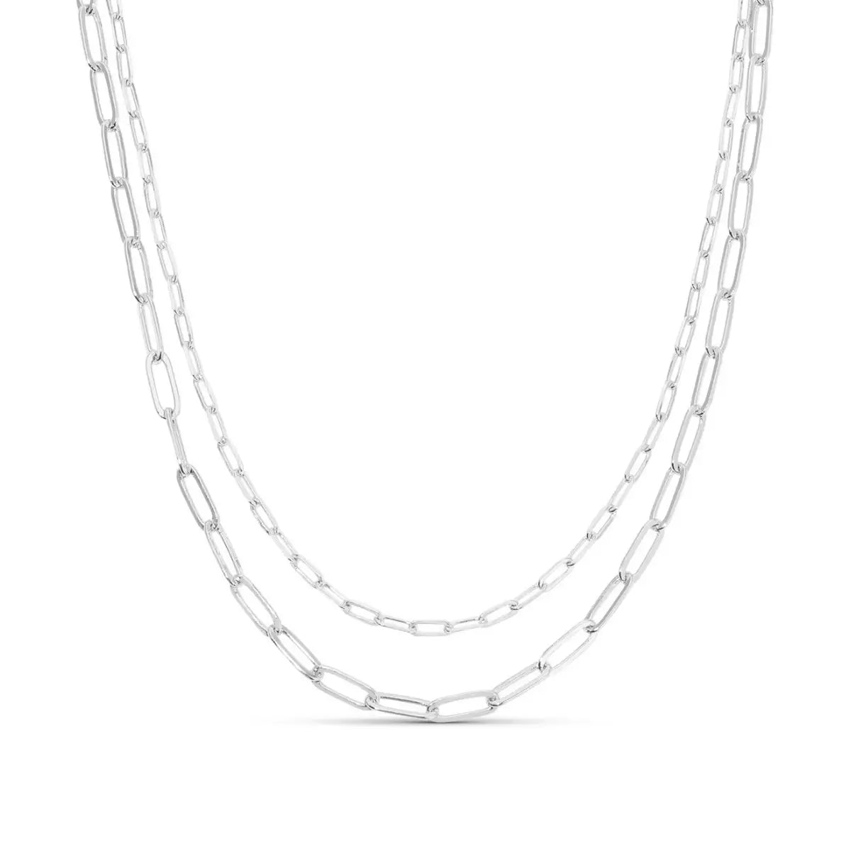 Double Layer Paperclip Necklace