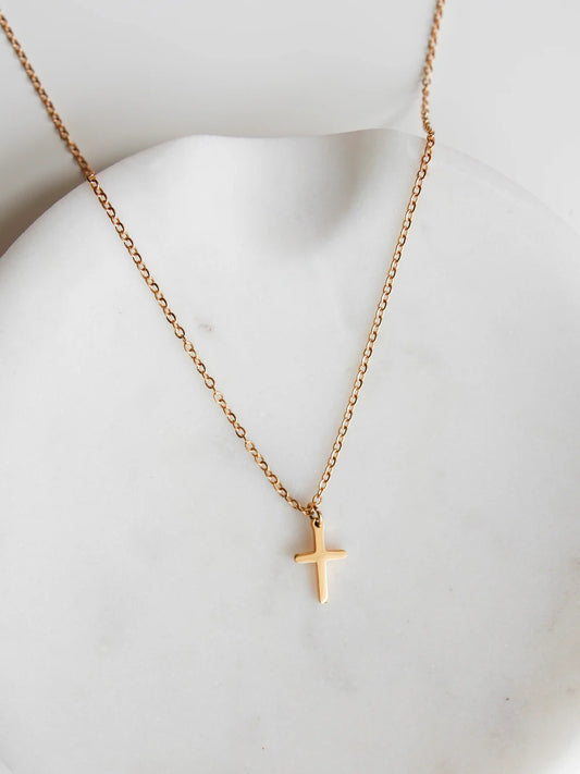 Necklace: Gold Cross