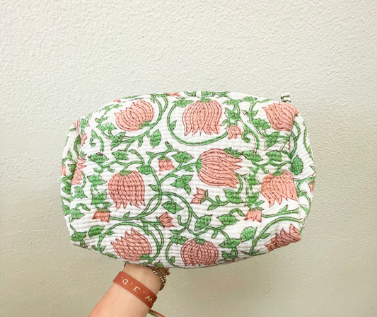 Quilted Cosmetic Bags- Set of 3