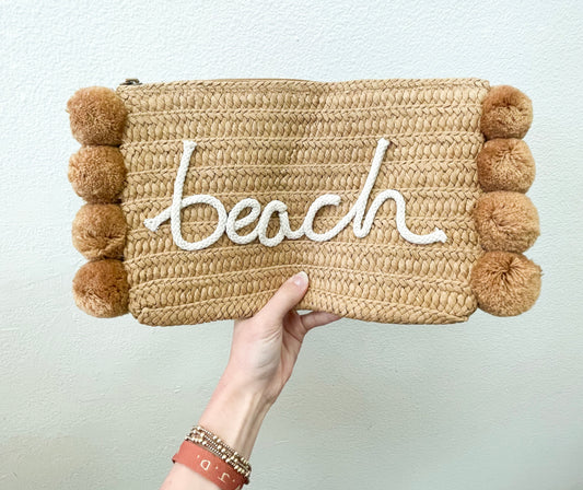 Brown Beach Clutch