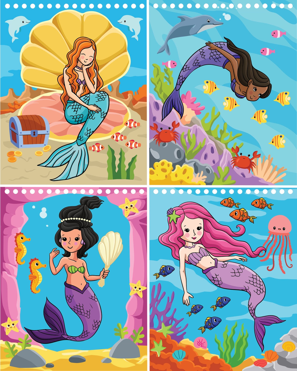 Color with Water: Mermaids