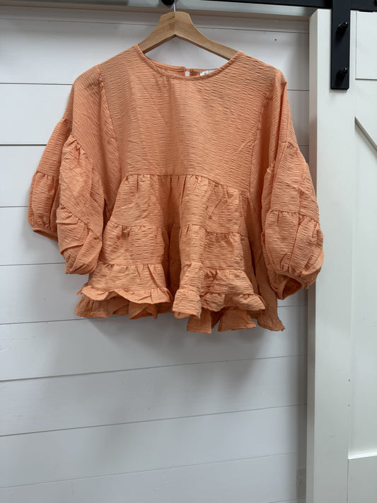 August Rainn Orange Peplum