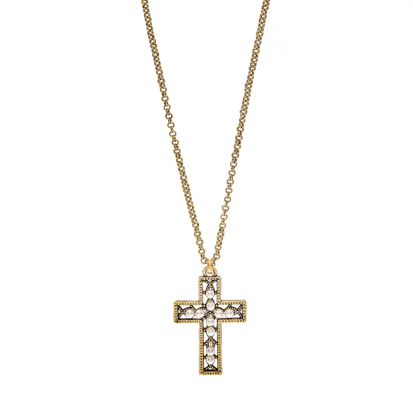 Yochi Ornate Cross Necklace