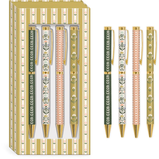 Mustard Stripe Pen Set