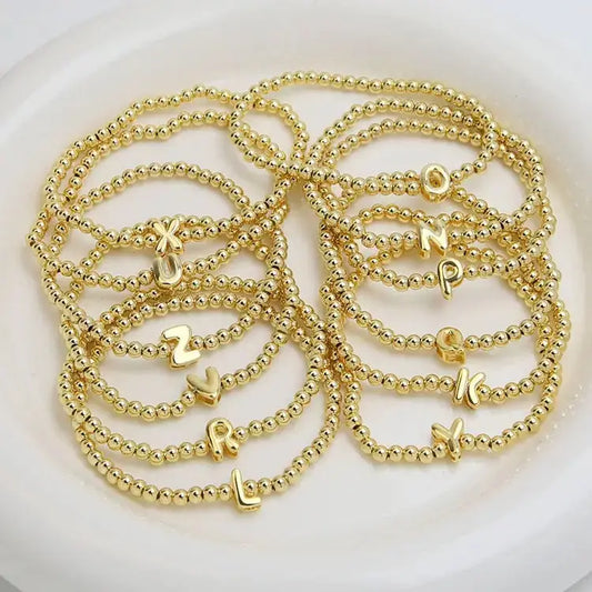 Bubble Letter Bead Bracelets