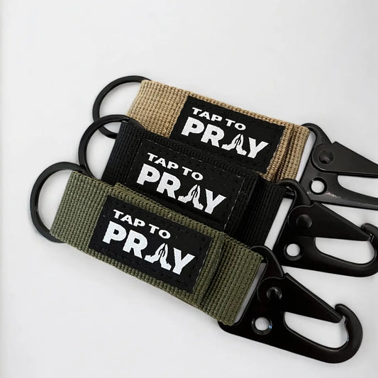 Tap to Pray Carabiner Keychain