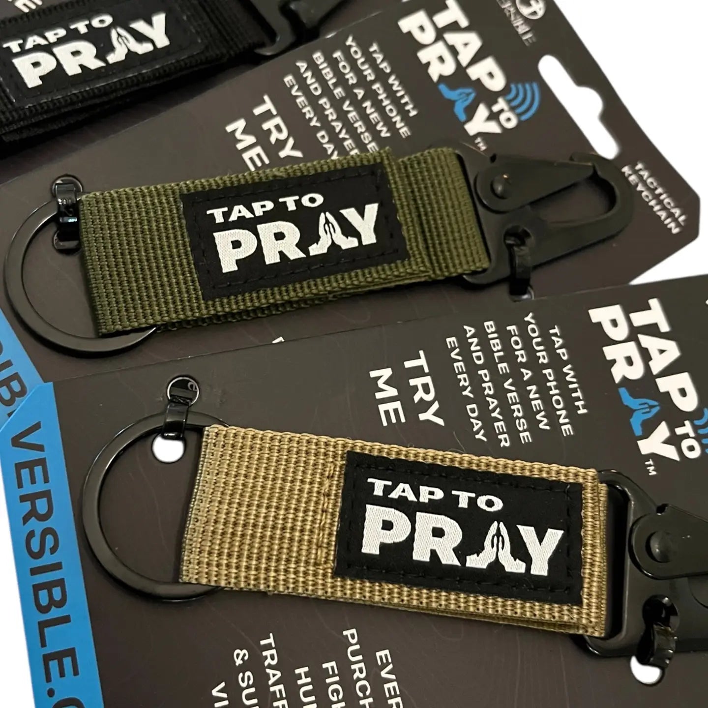 Tap to Pray Carabiner Keychain